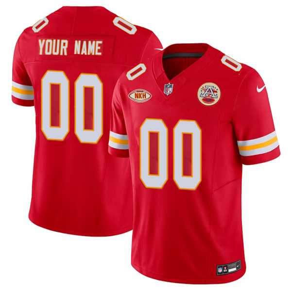 Mens Kansas City Chiefs Active Player Custom Red 2023 F.U.S.E. With NKH Patch Vapor Untouchable Limited Football Stitched Jersey